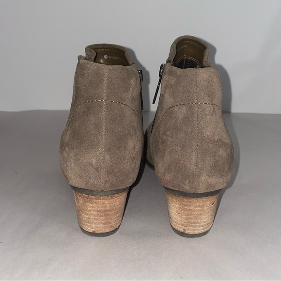Blondo Valli Waterproof Suede Dark Taupe Zip Up Ankle Booties Women's Size 9 - Picture 5 of 12